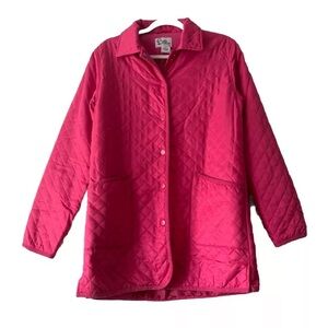 Vintage Lilly Pulitzer Quilted Jacket Women’s M Pink Outdoor Granola Outerwear